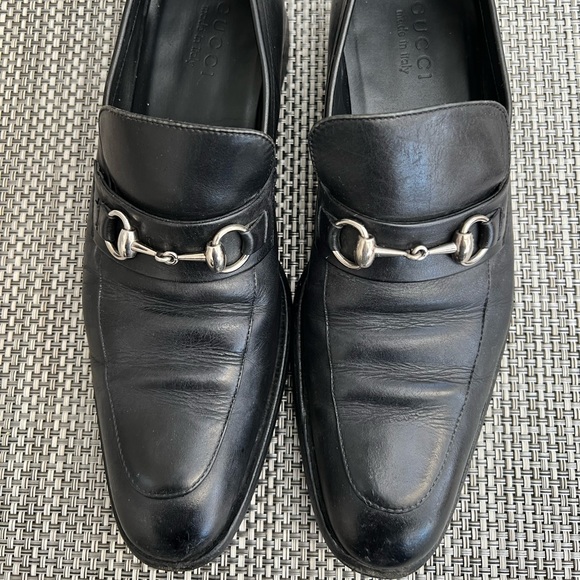 Men’s “Gucci” Black Leather Slip-one’s